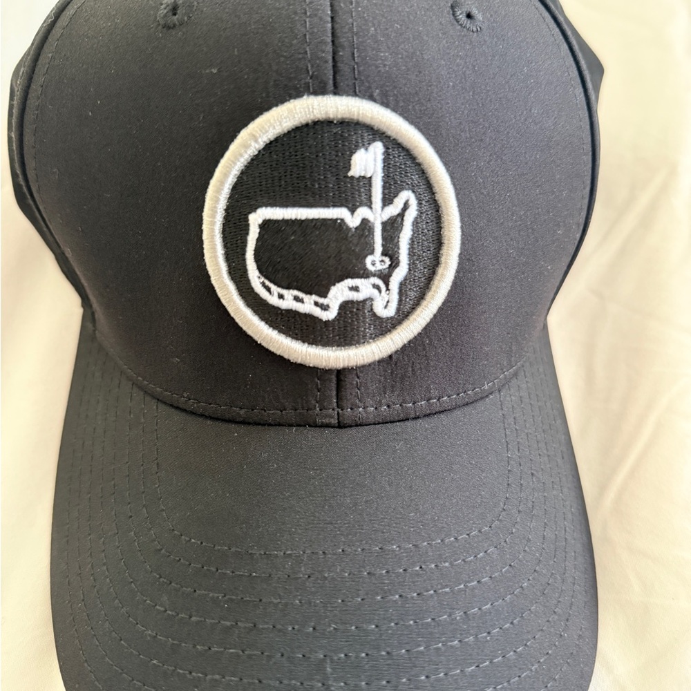Black Authentic Masters Golf  Cap with Embroidered Logo